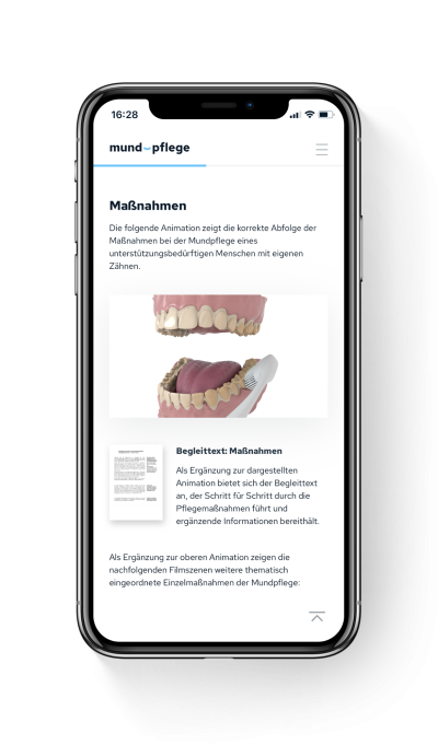 Presse Mockups iPhone-Mockup "Maßnahmen" mit transparentem Hintergrund (.png)