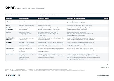 Einschätzung: Assessment Fremdeinschätzung OHAT Formular