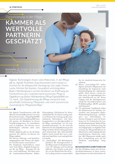 Öffentlichkeitsarbeit Digitalisierung in der Pflege - Kammer als wertvolle Partnerin geschätzt