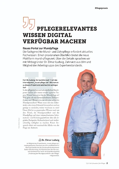 Öffentlichkeitsarbeit Pflegerelevantes Wissen digital verfügbar machen