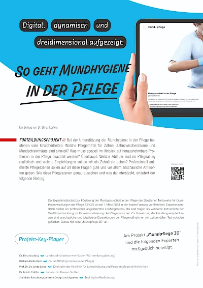 Öffentlichkeitsarbeit Digital, dynamisch und dreidimensional aufgezeigt: So geht Mundhygiene in der Pflege