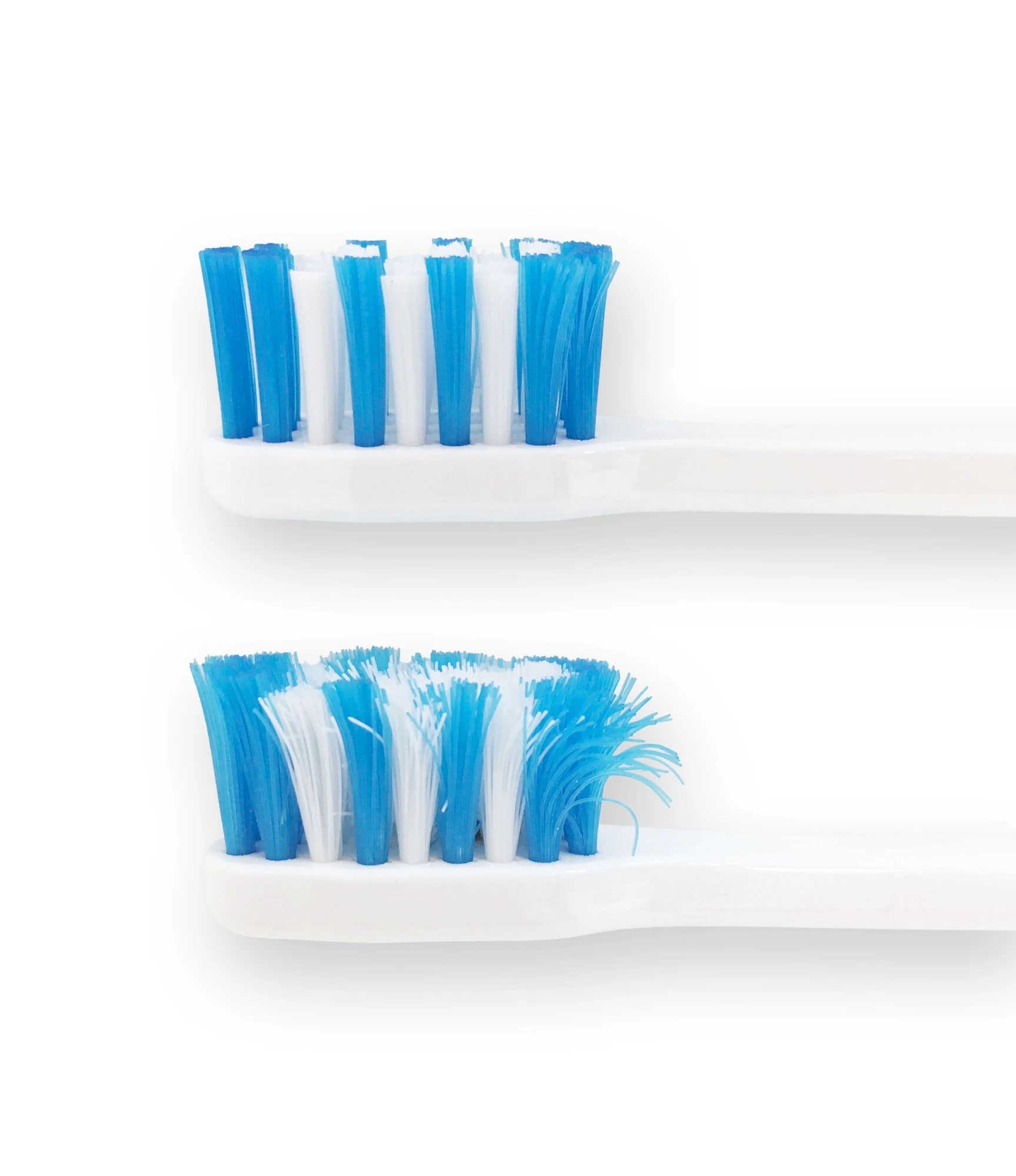 Neue vs. abgenutzte Zahnbürste