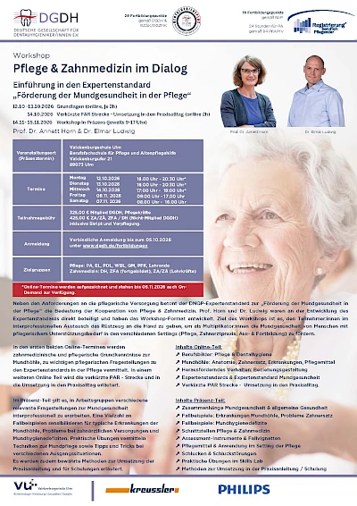 7. Workshop "Pflege & Zahnmedizin im Dialog" Veranstaltungsflyer